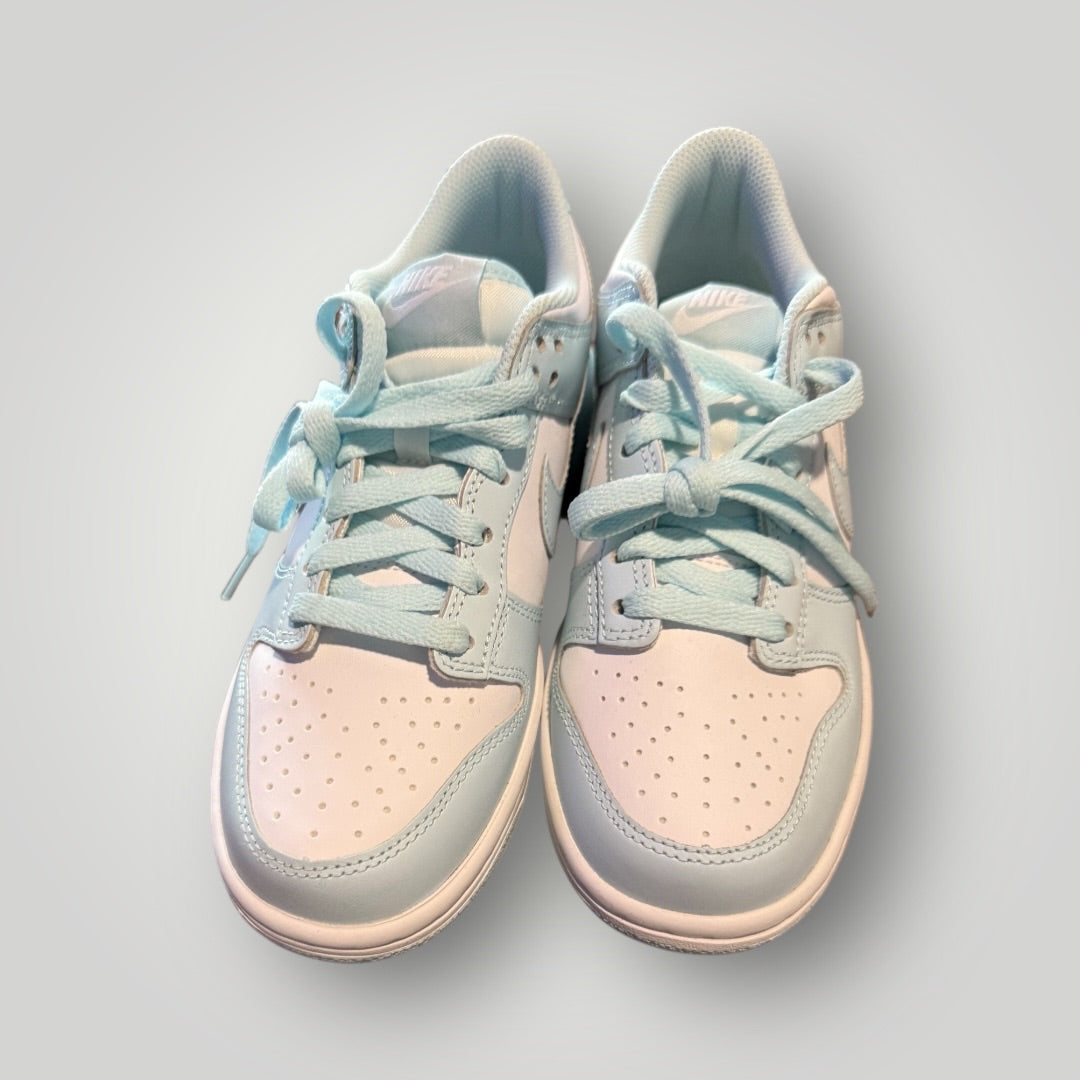 Baby Blue/White Nike Low-Top Sneakers, 5.5 Youth